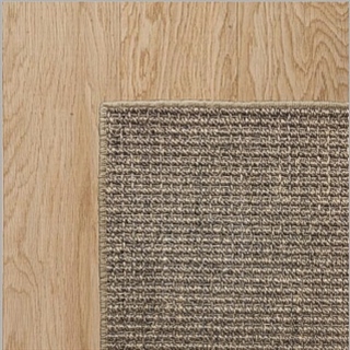 Heavy Ribbed Granite Sisal with Oak Wool Overlock Border 3.4(L) x 2.3(W)